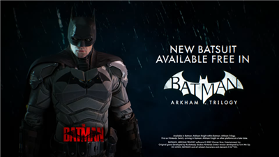 The Batman's Robert Pattinson Suit Will Come With Arkham Trilogy On Switch